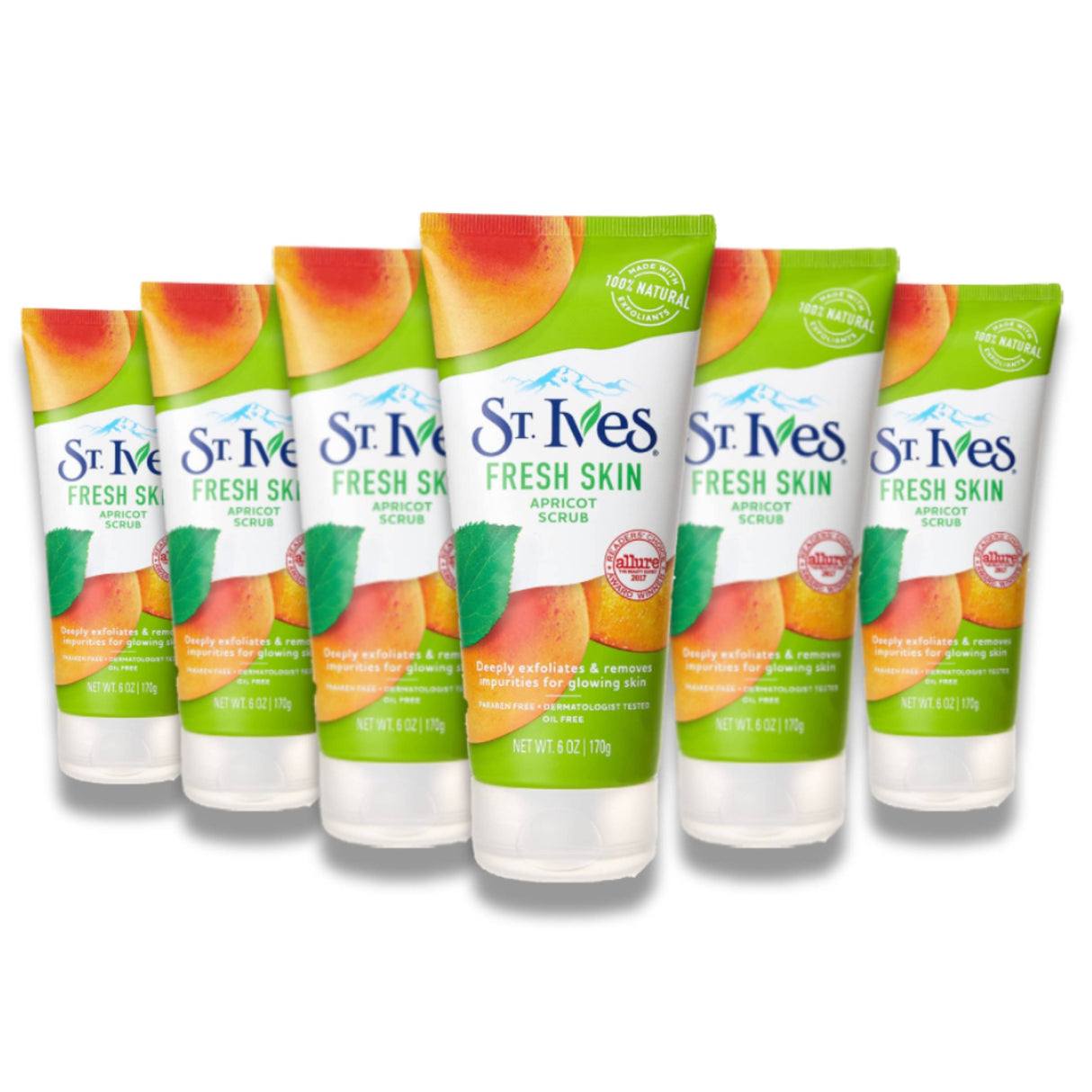 St. Ives  Apricot Fresh Skin Face Scrub - 6 Oz - 6 Pack