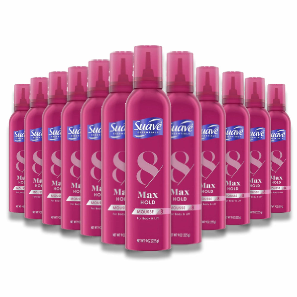 Suave - Max Hold Volumizing Mousse  - 9 Oz - 12 Pack