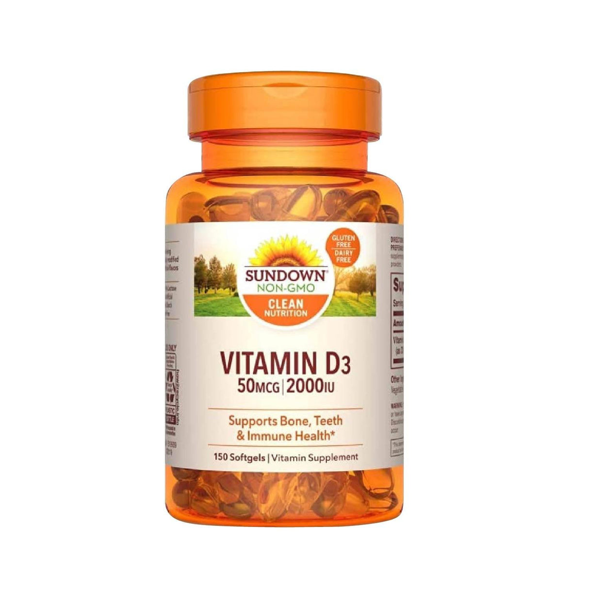 Sundown Vitamin D3 - 50mcg/2000Iu - 150 Softgels Each - 12 Pack