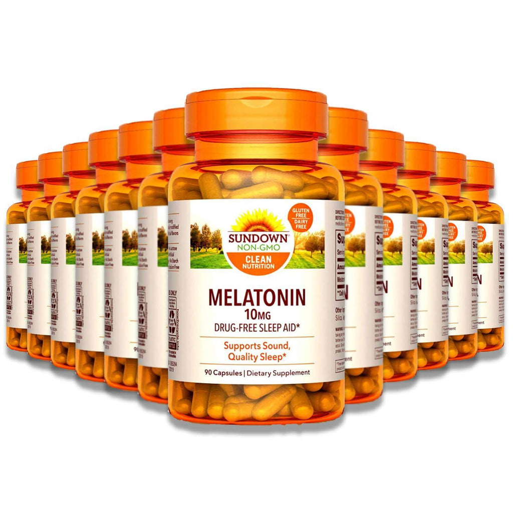 Sundown Naturals Maximum Strength Melatonin Capsules 10 mg 90 ea 12 Pack Contarmarket