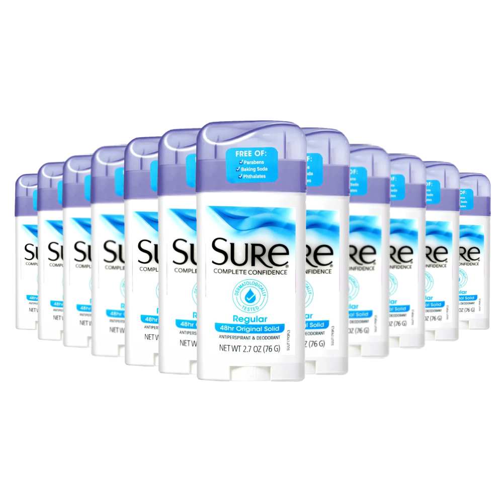Sure - Regular Original Solid Anti-Perspirant Deodorant - 2.7 Oz - 12 Pack