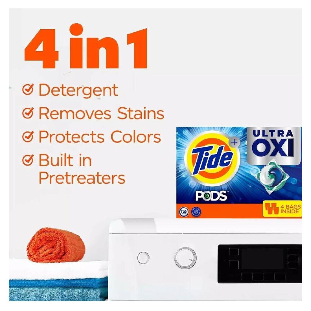 Tide PODS Ultra Oxi Liquid Detergent Pacs - 104 Ct