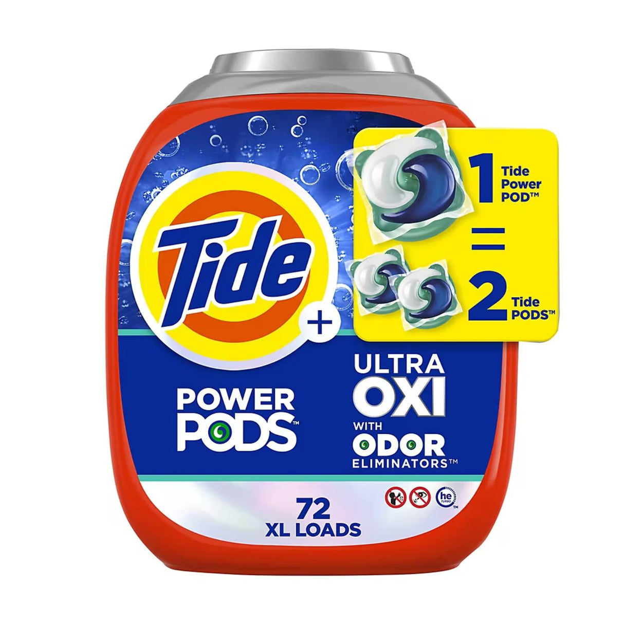 Tide - PODS Ultra OXI Laundry Detergent Pacs - 72 Count