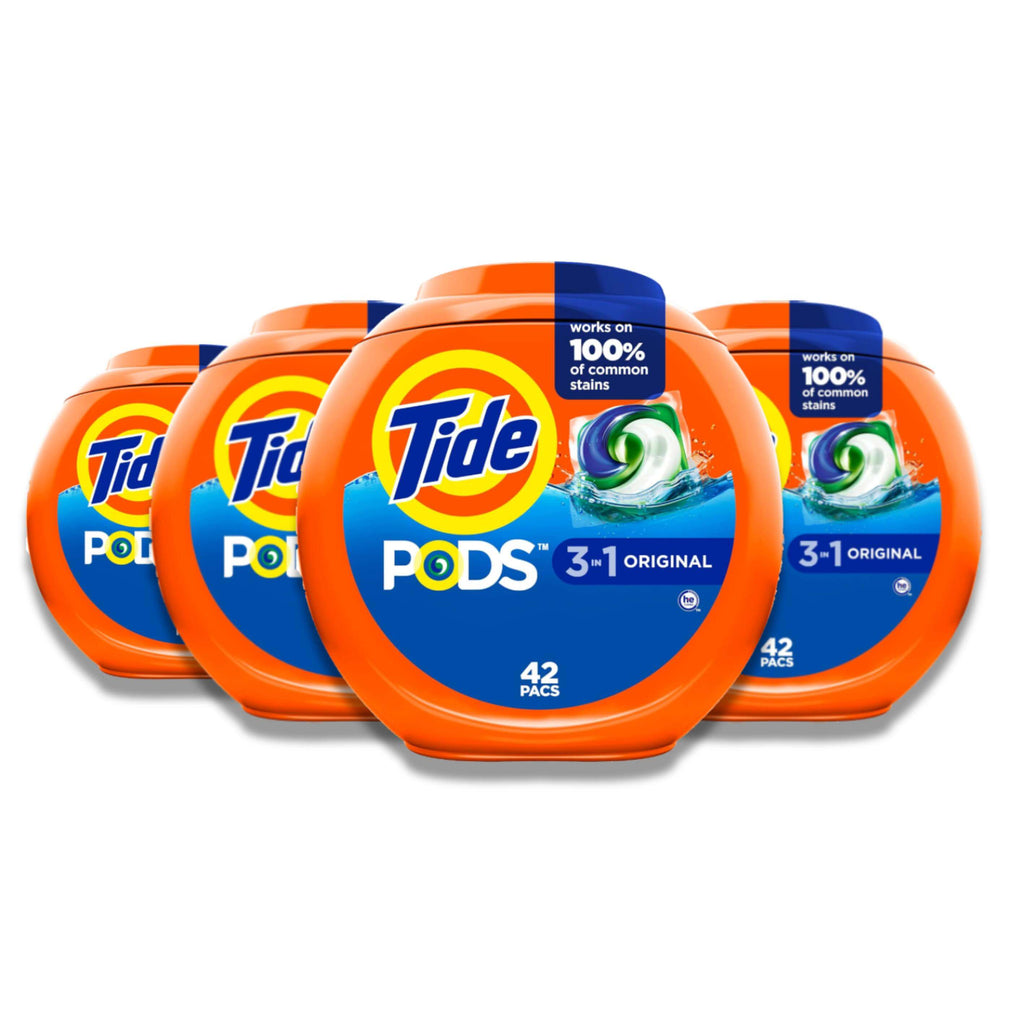 Tide Pods Liquid Laundry Detergent - Original Scent, 3-in-1, 42 Ct - 4 Pack Contarmarket
