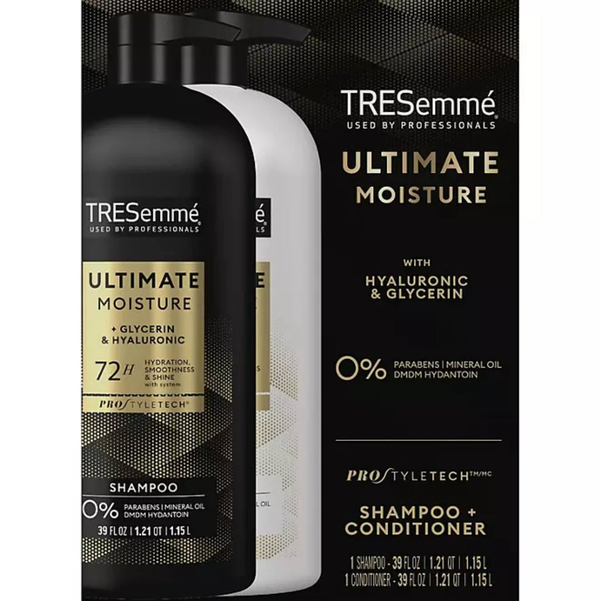 TRESemmé - Ultimate Moisture Shampoo and Conditioner - 39 Oz - 2 Pack