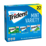 Trident Mint Variety Pack Sugar Free Gum - 14 Per Pack - 20 Pack