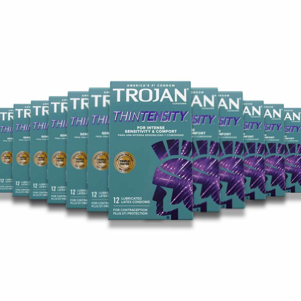 Trojan Ultrasmooth Thintensity Condoms - 12 Ct - 48 Pack Contarmarket