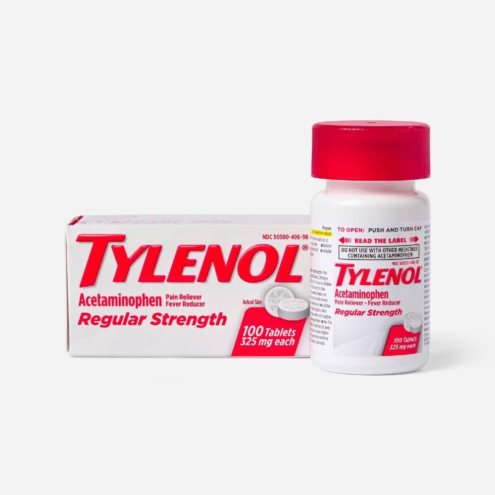 Tylenol Regular Strength Tablets 100 ct- 3 Pack