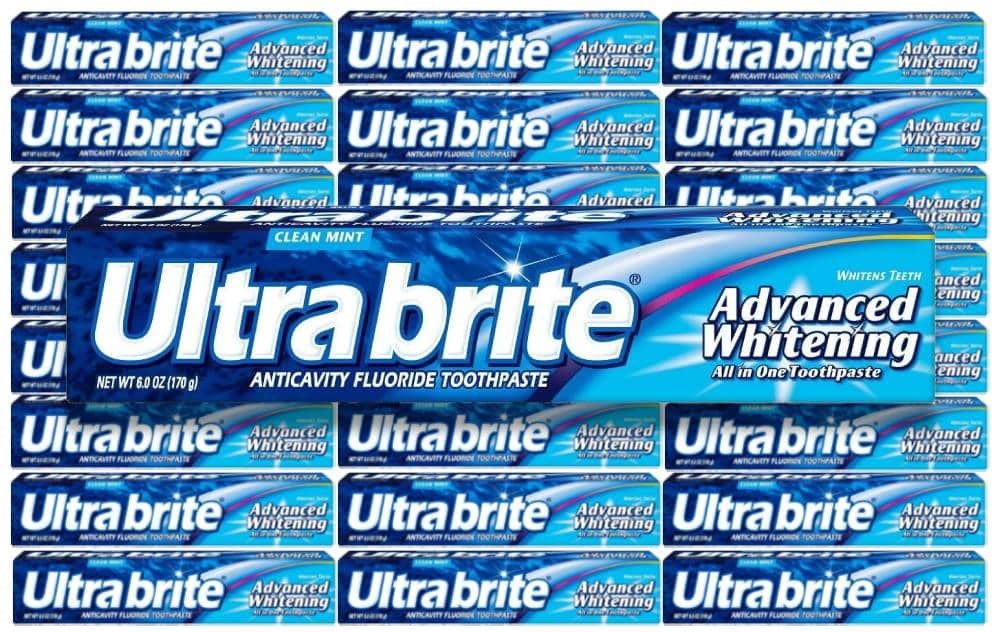 Ultra Brite - Advanced Whitening Toothpaste, Clean Mint - 6 Oz - 24 Pa ...