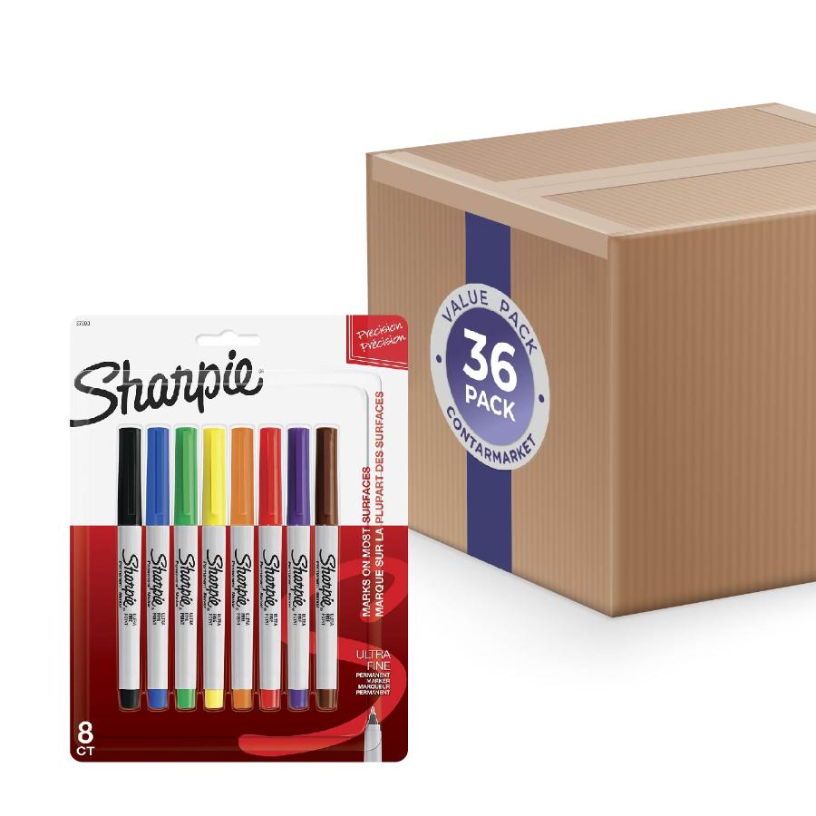 Sharpie Permanent Markers Ultra Fine Point Classic Colors 8 Count - 48 Pack