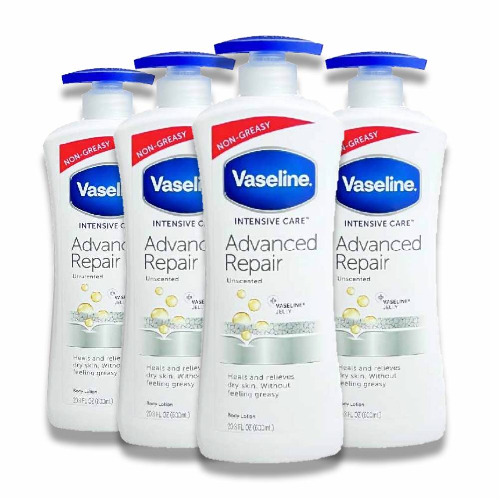 Vaseline - Intensive Care, Advanced Repair, Non-Greasy Lotion, Unscented - 20.3 Oz - 4 Pack