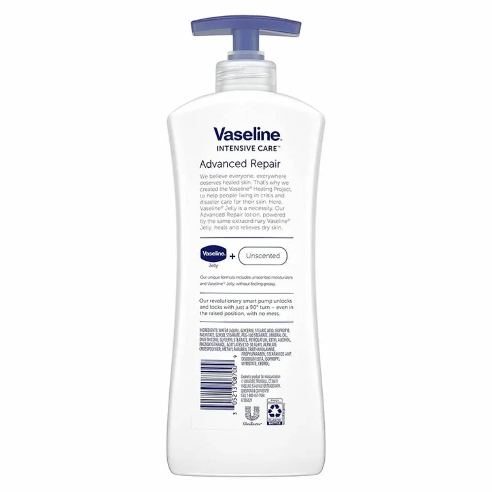 Vaseline - Intensive Care, Advanced Repair, Non-Greasy Lotion, Unscented - 20.3 Oz - 4 Pack