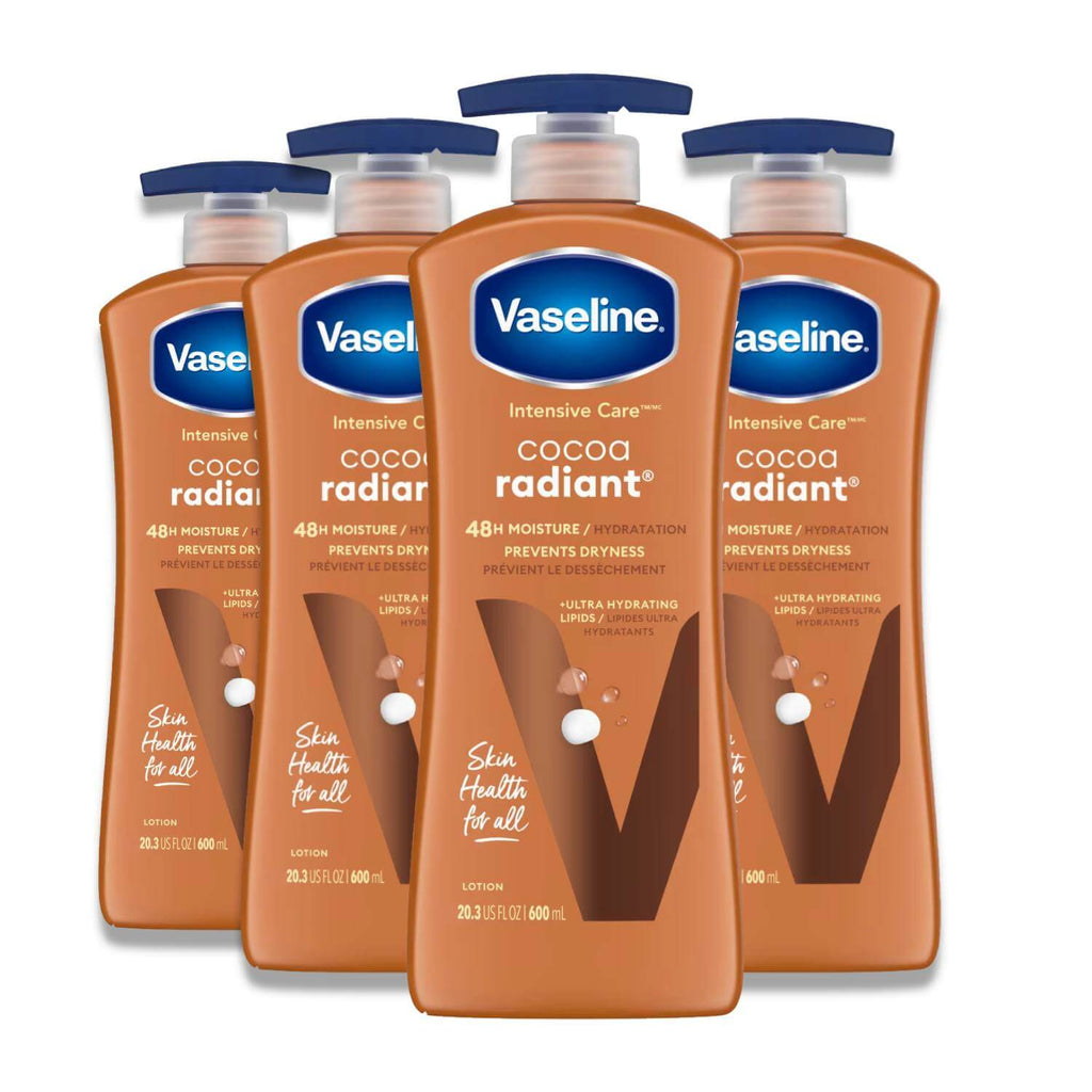 Vaseline Cocoa Radiant Lotion - 20.3 Oz - 4 Pack Contarmarket