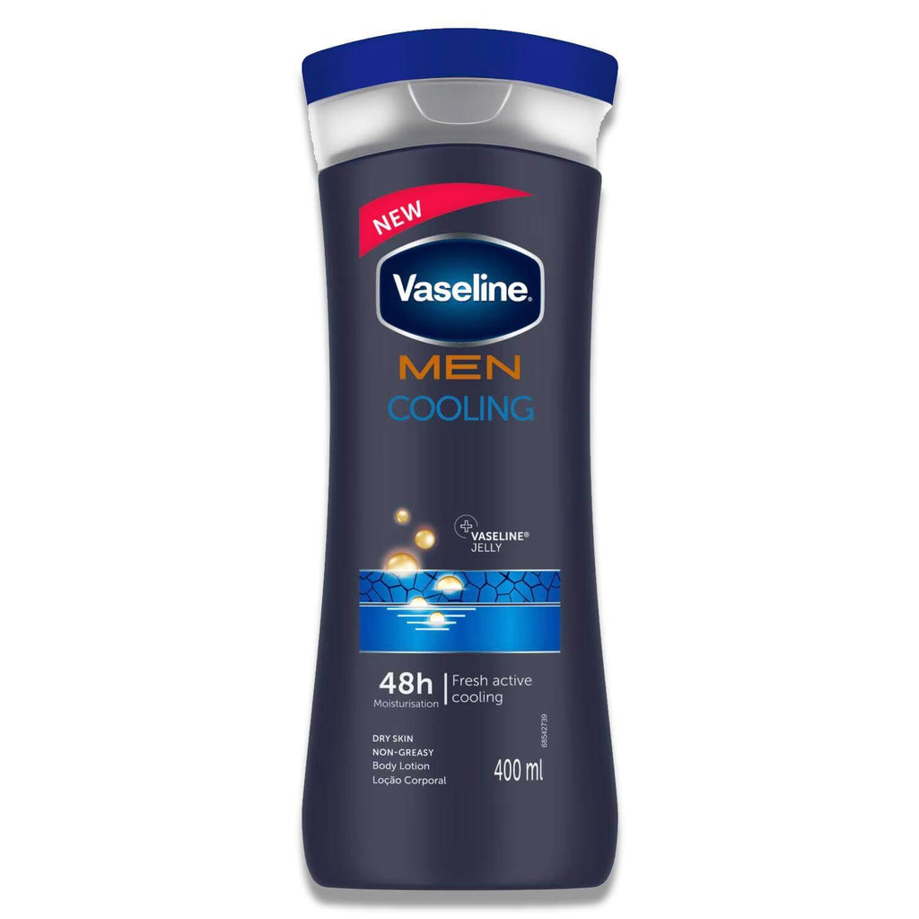 Vaseline Men Cooling Body Lotion - 13.5 Oz - 6 Pack Contarmarket