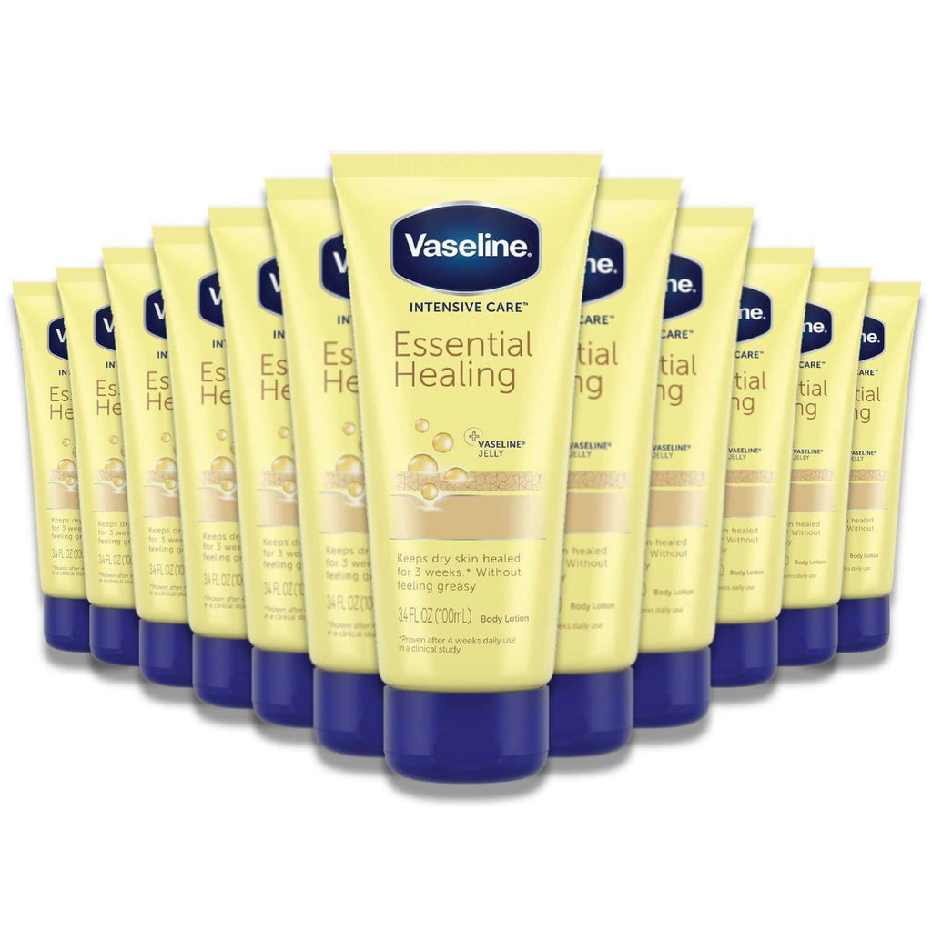 Vaseline Intensive Care Essential Healing Body Lotion - 3.4 Oz - 12 Pack Contarmarket