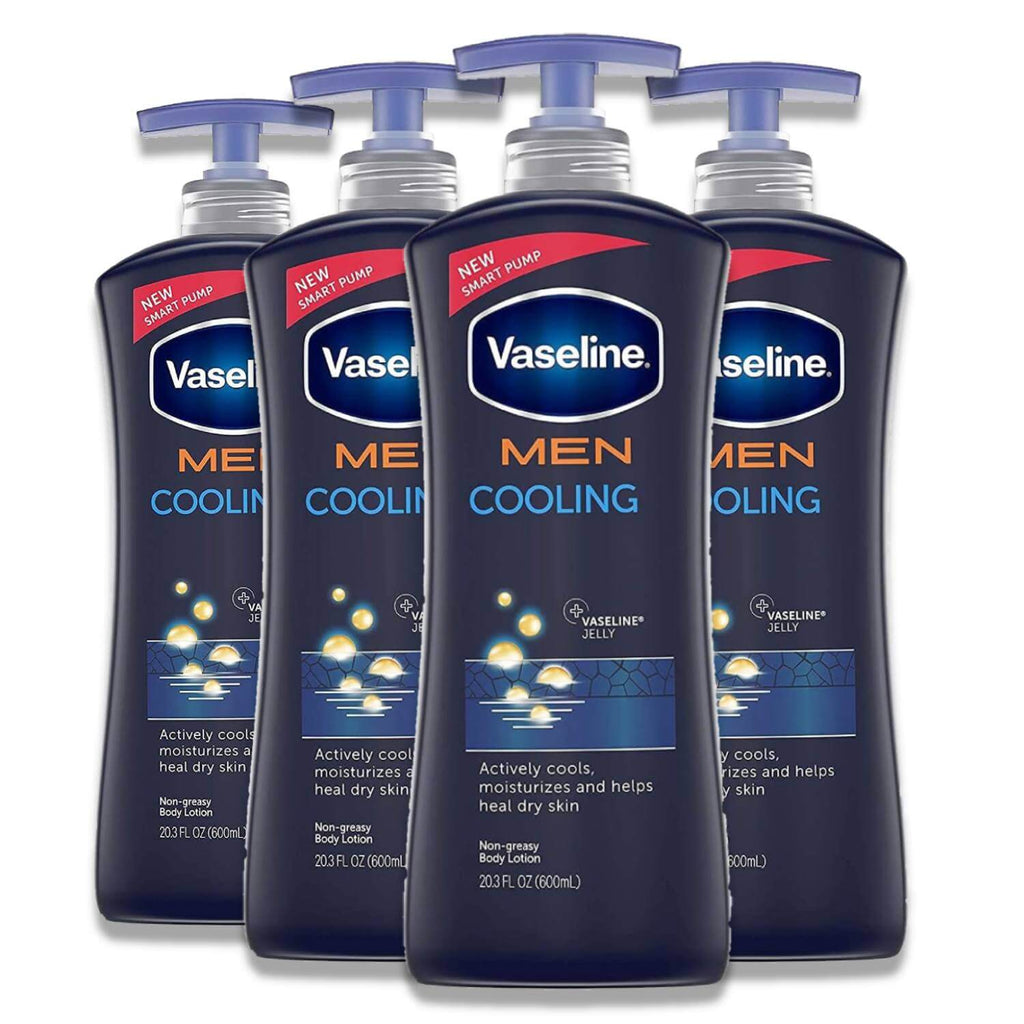 Vaseline Men Healing Moisture Cooling Lotion - 20.3 Oz - 4 Pack Contarmarket