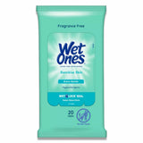 Wet Ones - Sensitive Skin Hand Wipes Travel Pack, Fragrance Free - 20 Ct - 10 Pack