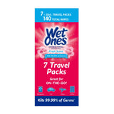 Wet Ones - Antibacterial Hand Wipes Travel Pack, Fresh Scent - 20 Ct - 7 Pack