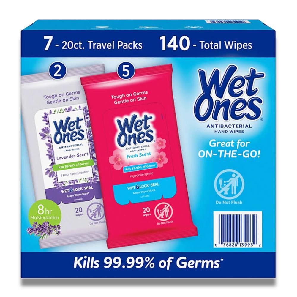 Wet Ones Antibacterial Hand Wipes - 20 Ct - 7 Pack Contarmarket