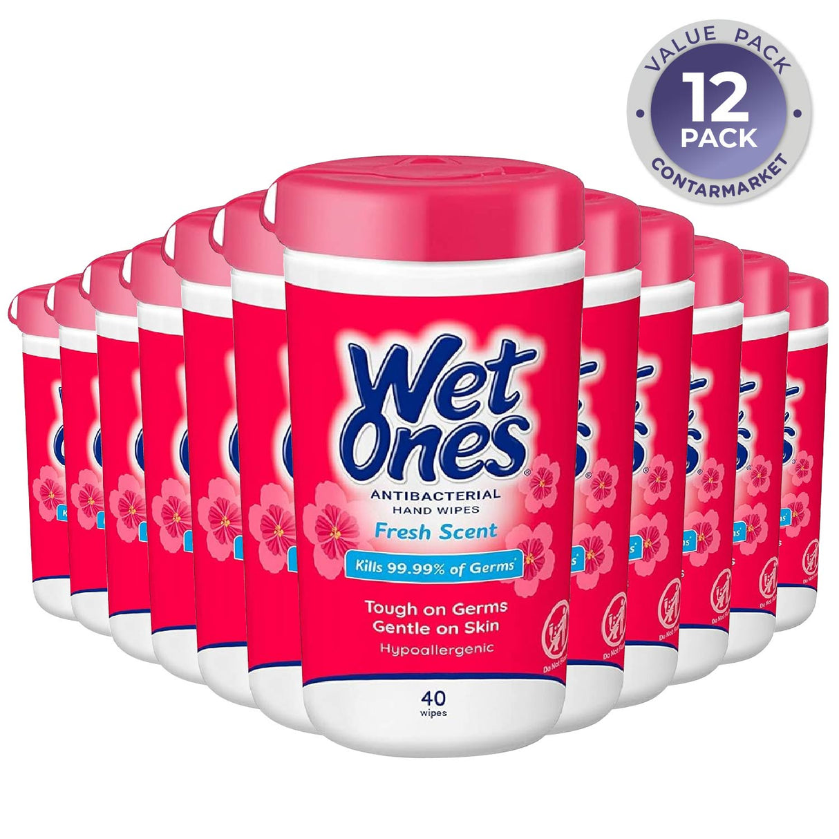 Wet Ones - Hand Wipes Fresh Scent  - 40ct ea - 12 pack