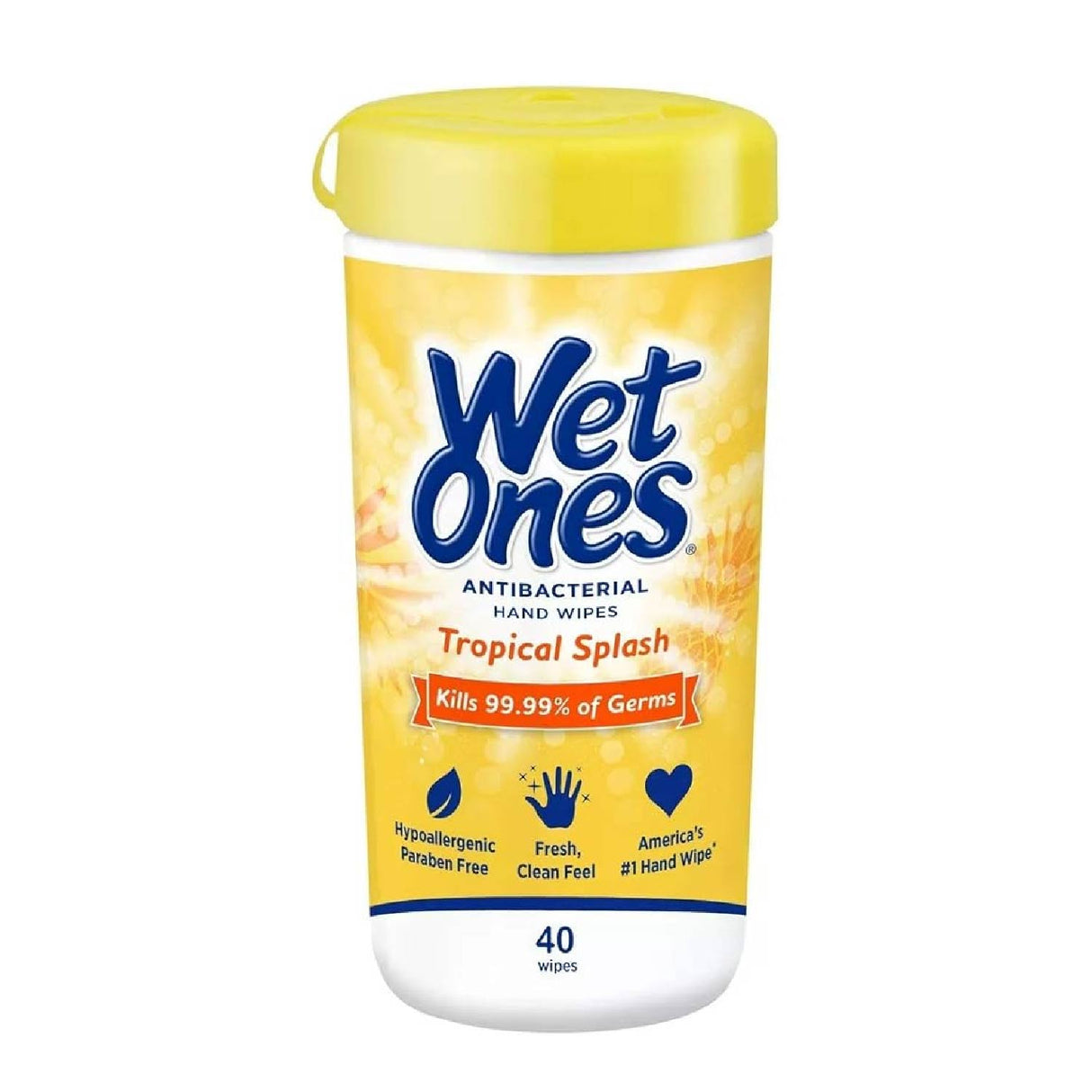 Wet Ones Antibacterial Hand Wipes Tropical Splash - 40ct ea - 12 pack