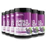 Optimum Nutrition Amino Energy Pre Workout Concord Grape - 9.5 Oz - 6 Pack Contarmarket