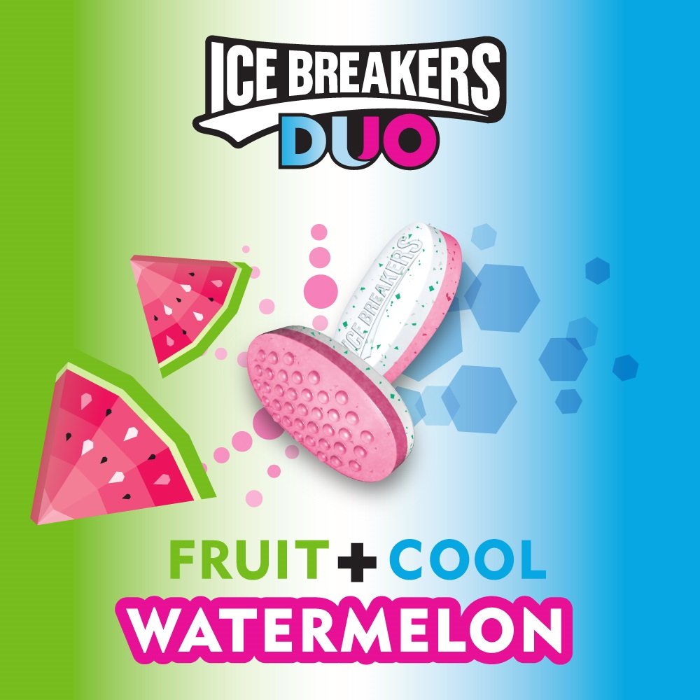 Ice Breakers DUO Mints, Watermelon - Pack of 8 (5871921332380)