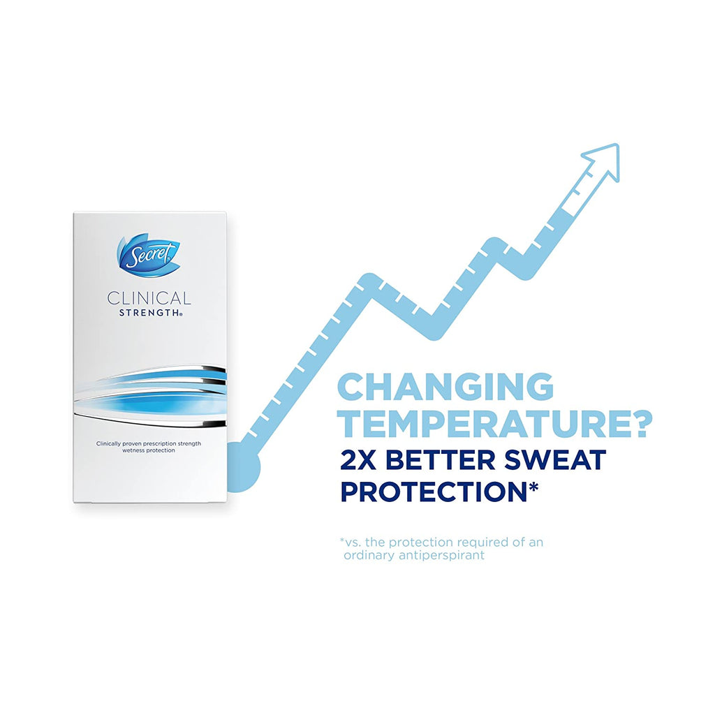 Secret Antiperspirant Clinical Strength, Soft Solid, Light & Fresh - 1.6 Oz - Pack of 12 (6847360139420)