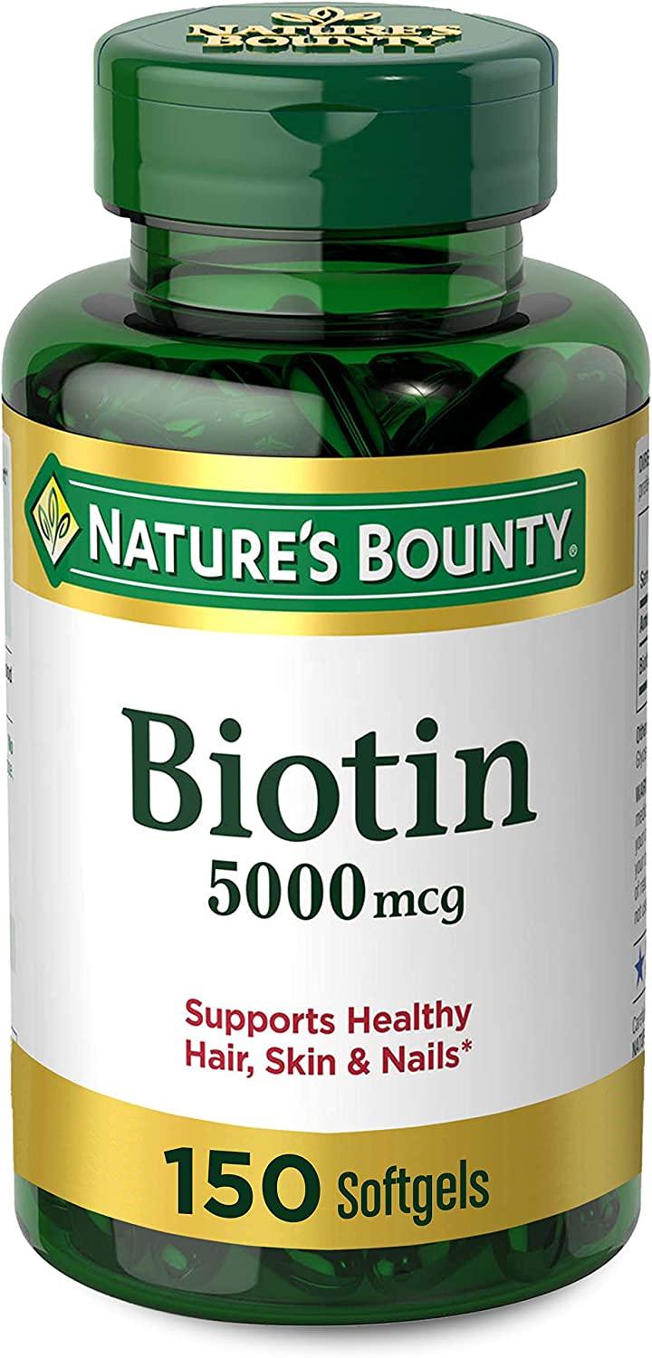 Nature's Bounty Biotin , 5000 mcg, 150 Softgels 12 Pack