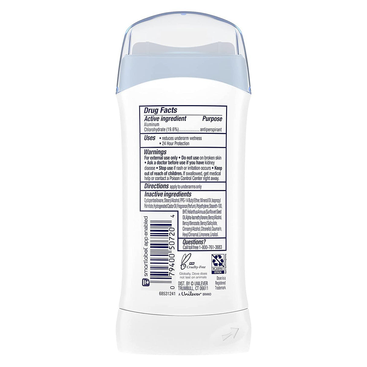 Dove Powder Invisible Solid Anti-perspirant/ Deodorant  - 2.6 Oz Each - 12 Pack