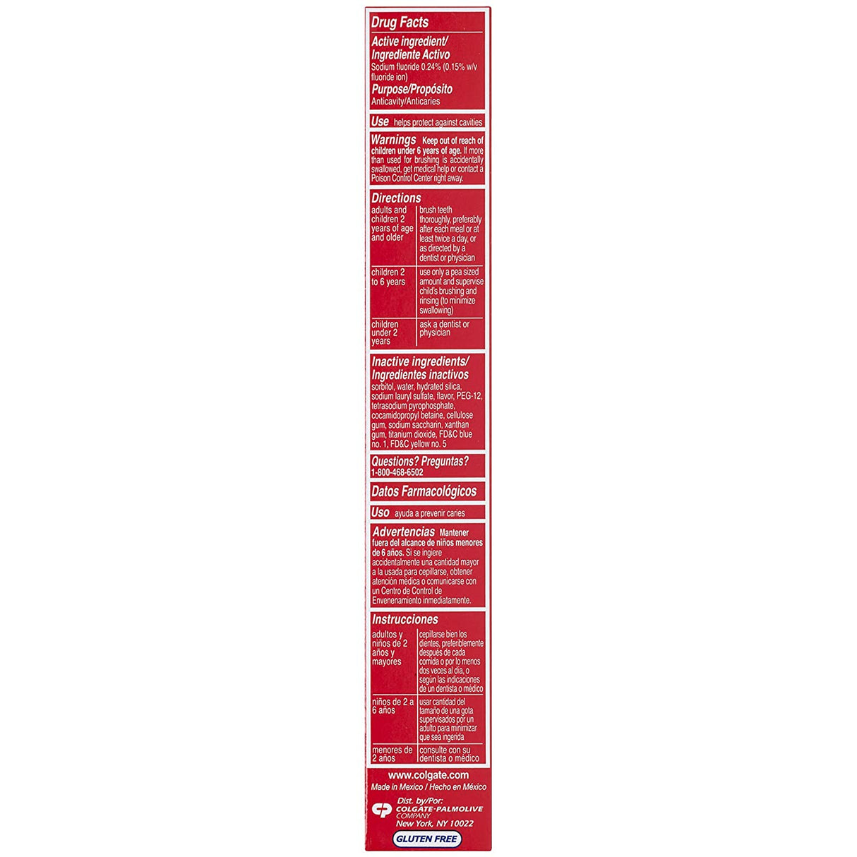 Colgate Triple Action Travel Toothpaste, Mint - 2.5 ounce (6 Pack) (5629840916636)