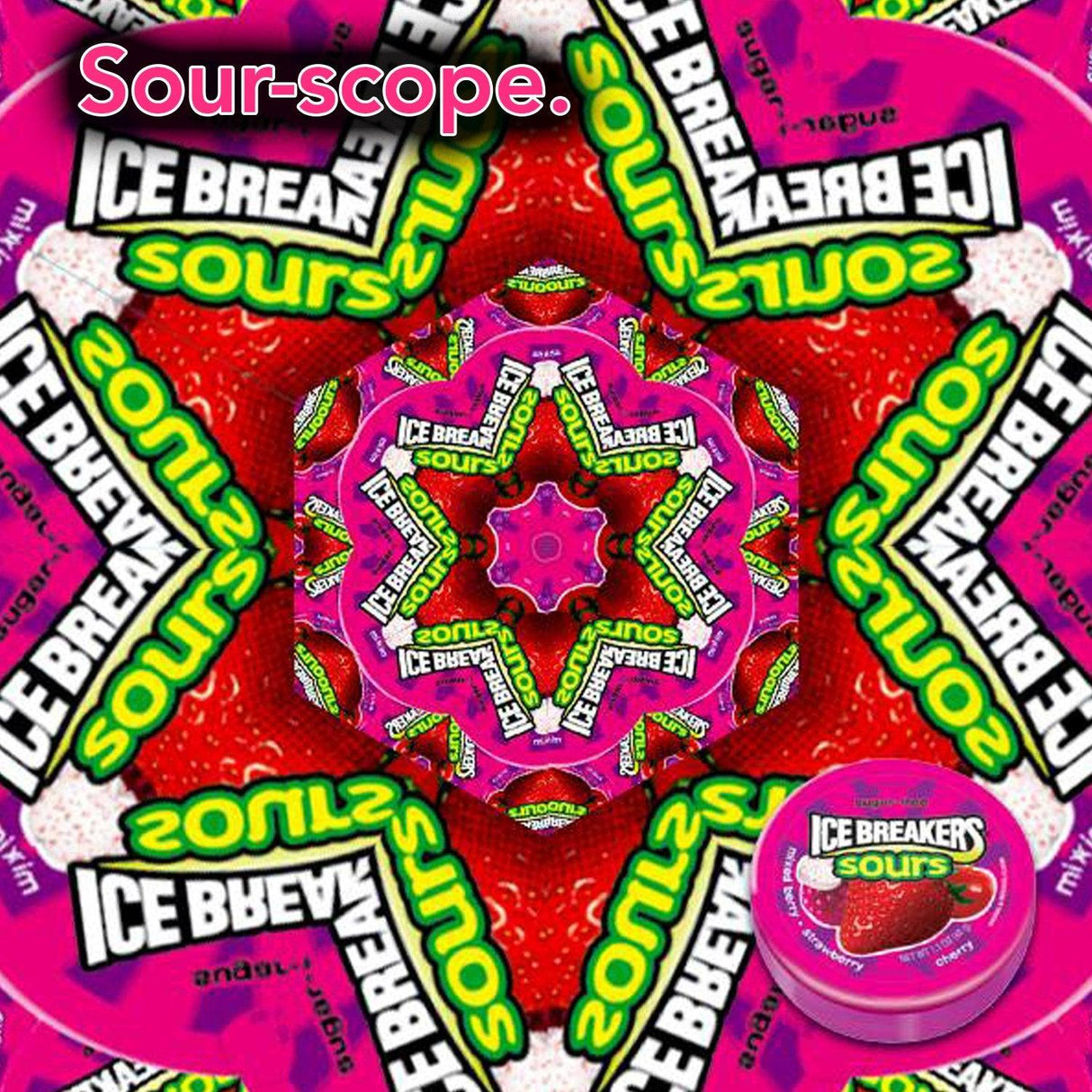 Ice Breakers Sours Sugar Free Mints, Mixed Berry, Strawberry, Cherry - 24 Packs of 8 (6995399901340)