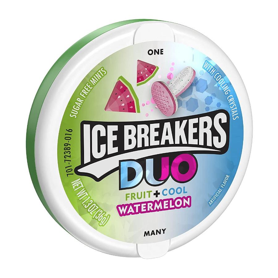 Ice Breakers DUO Mints, Watermelon - Wholesale - 10 Pack - 8 Ct Each (6995474710684)