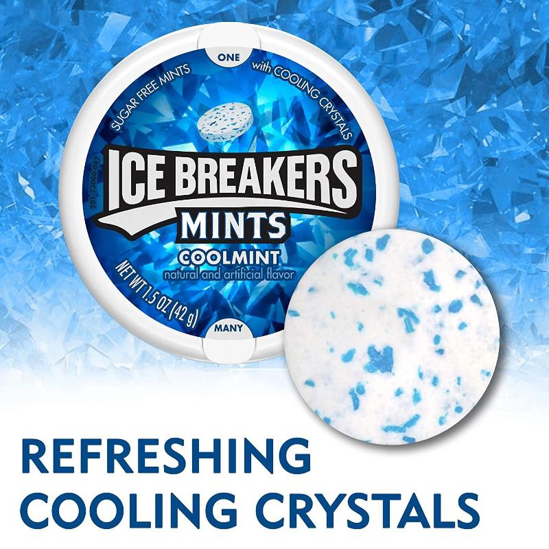 Ice Breakers Sugar Free Mints, Coolmint - 24 Packs of 8