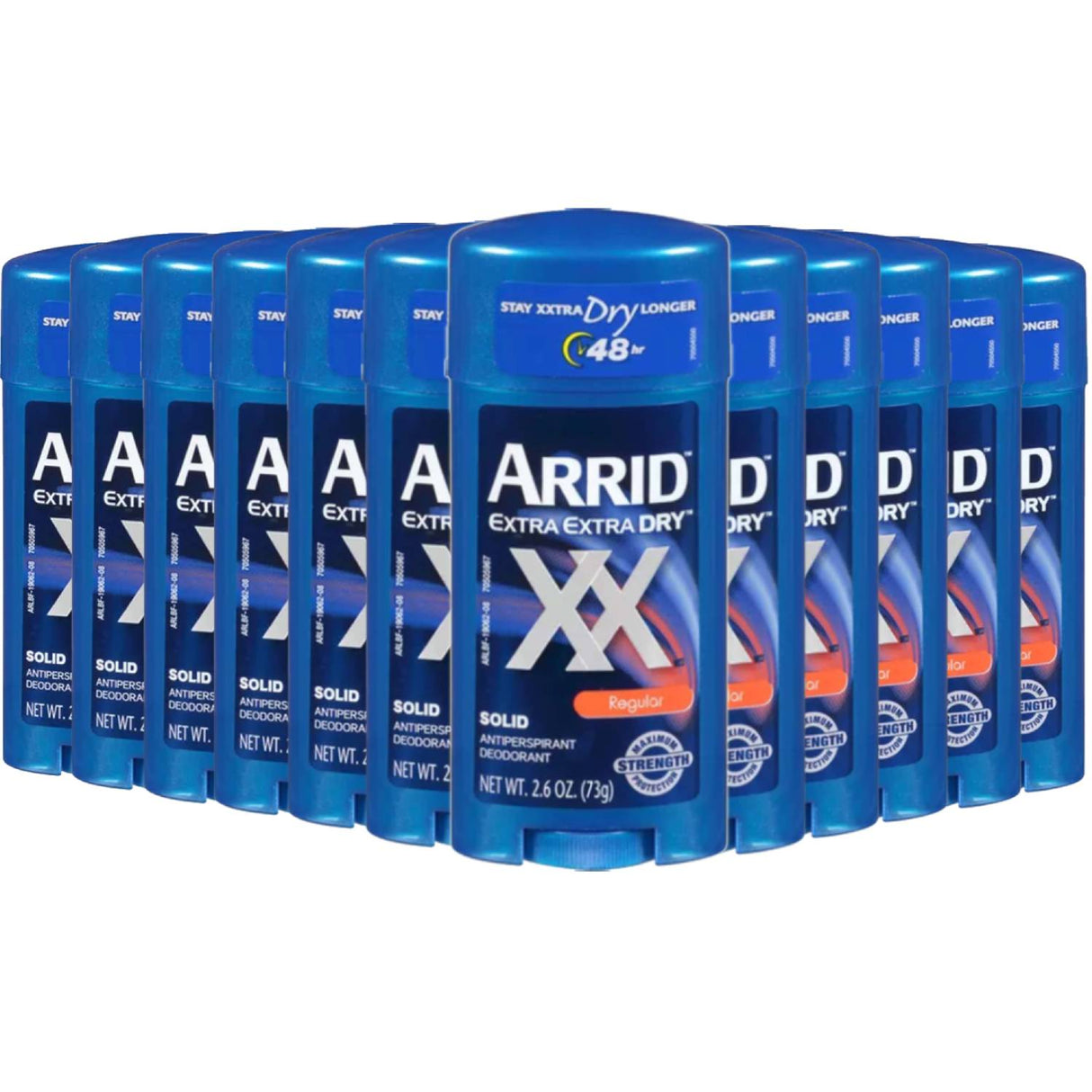 ARRID Extra Dry Wide Regular Solid Antiperspirant & Deodorant Stick  2.6 oz - 12 Pack