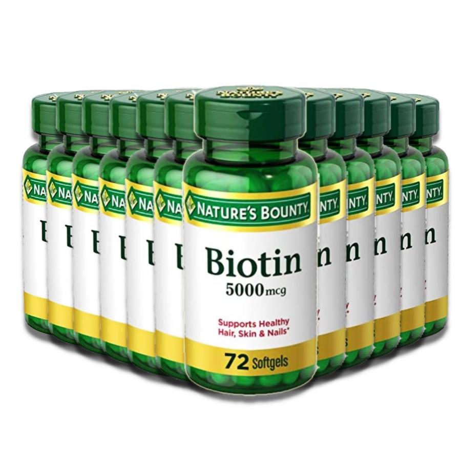 Nature's Bounty Biotin , 5000 mcg, 72 Softgels 12 Pack