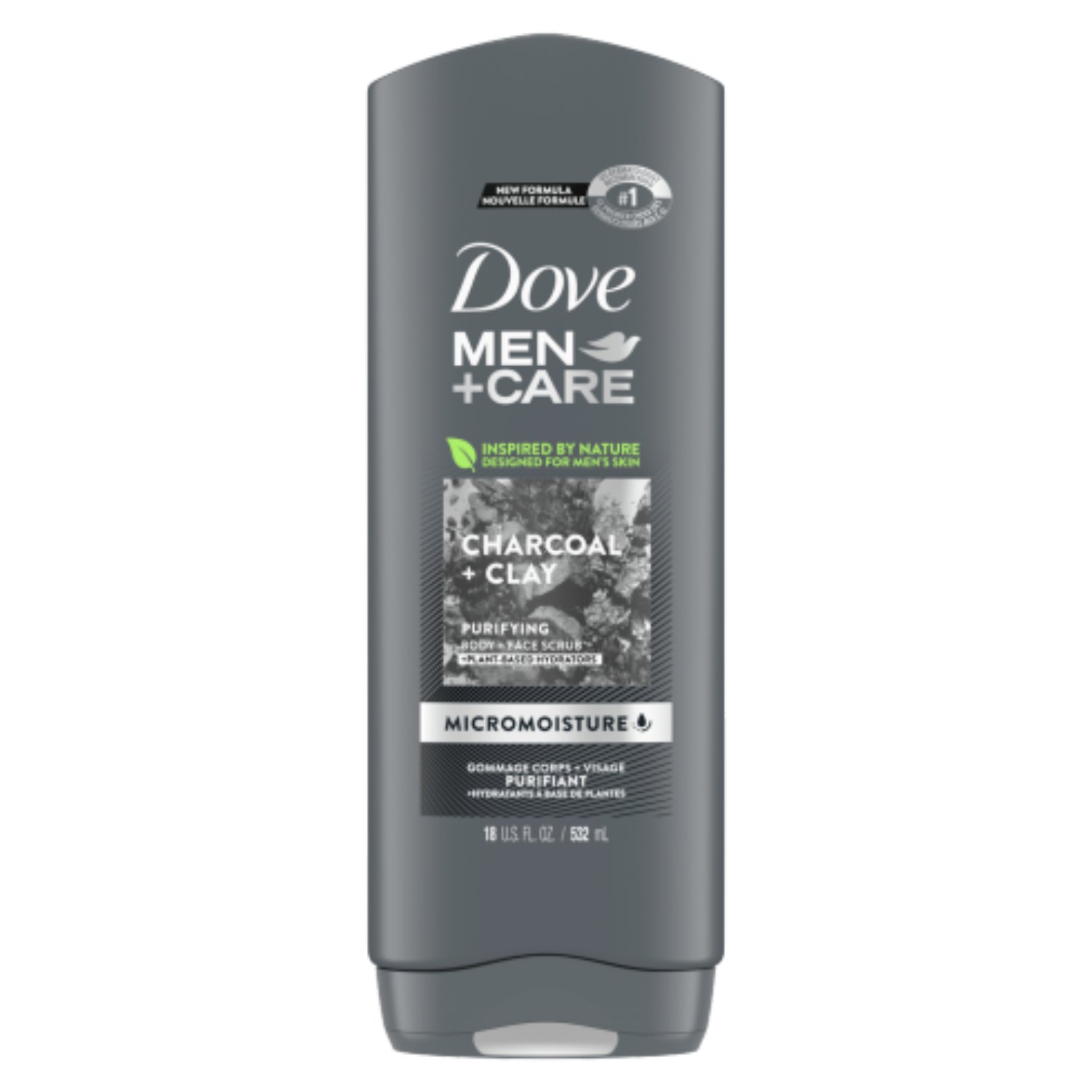 DOVE MEN + CARE Elements Body Wash Charcoal + Clay, Effectively