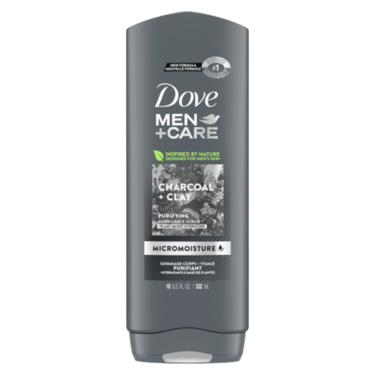 Dove Men +Care Body Wash Charcoal & Clay - 13.5 oz/ 400 ml- 6 Pack