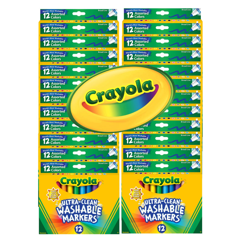 Crayola  Washable Markers Broad 12 Colors - 24 Pack