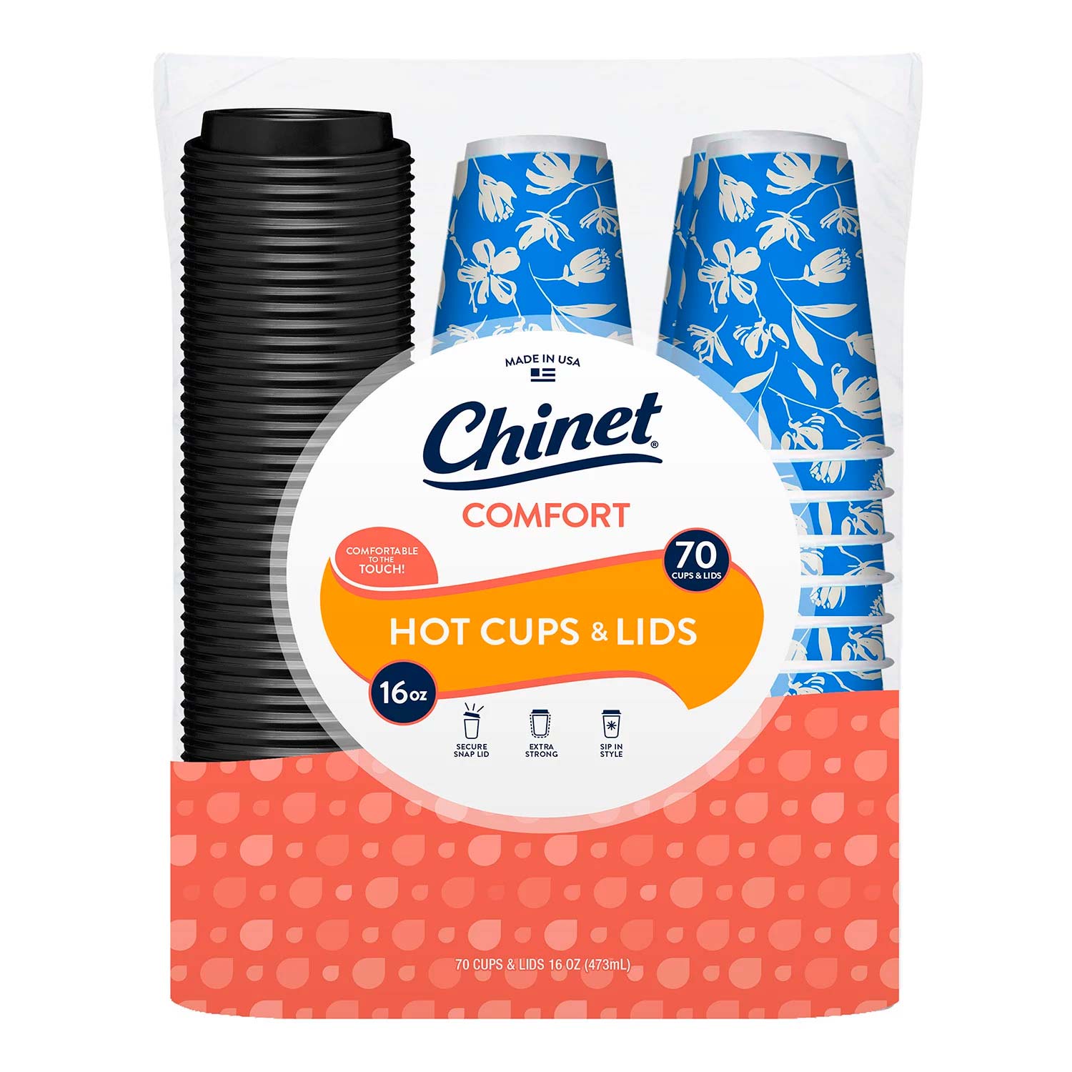 Chinet Comfort Cup Hot Cups & Lids - 16 oz - 70 Ct – Contarmarket