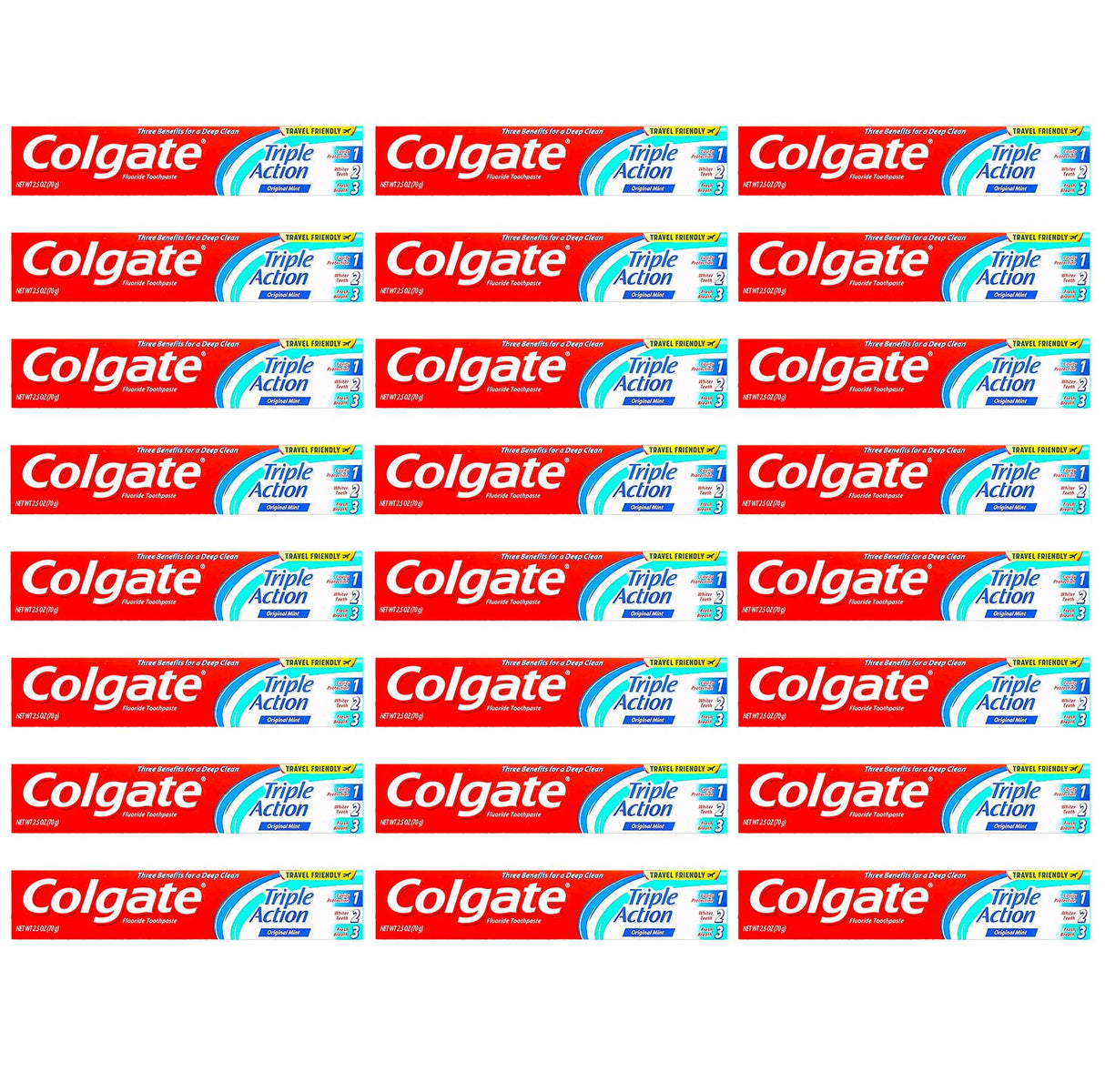 Colgate Triple Action 2.5 oz Mint - Bulk - 24 pack