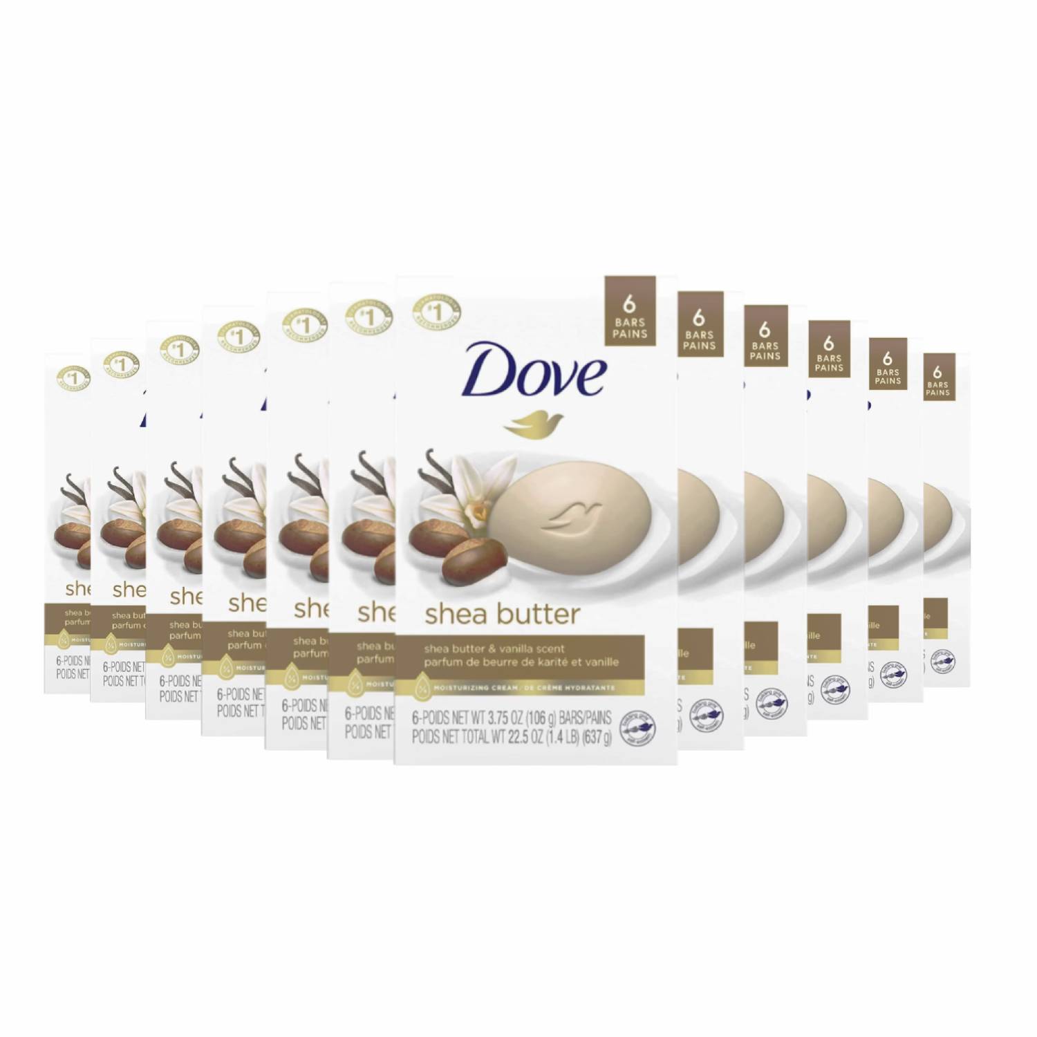 Dove Beauty Bar Gentle Skin Cleanser Moisturizing for Gentle Soft Skin Care  Shea Butter More Moisturizing Than Bar Soap 3.75 oz, 4 Bars