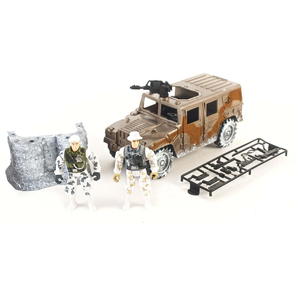 Free Wheel Military Force Full Playset - 36 Pcs