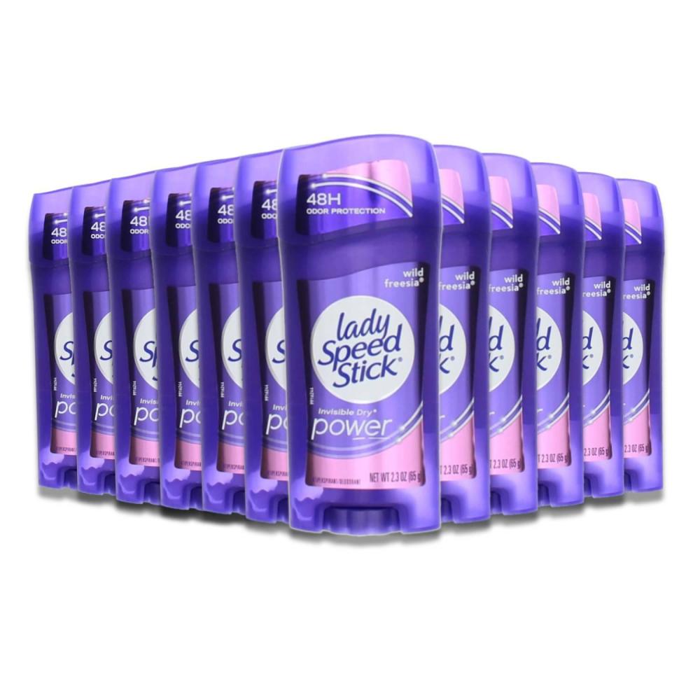 Lady Speed Stick Invisible Antiperspirant & Deodorant Dry Power Wild Freesia 2.3 oz - 12 Pack