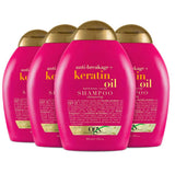 OGX Anti Breakage Keratin Oil Shampoo 13 Oz Each, 4 Pack