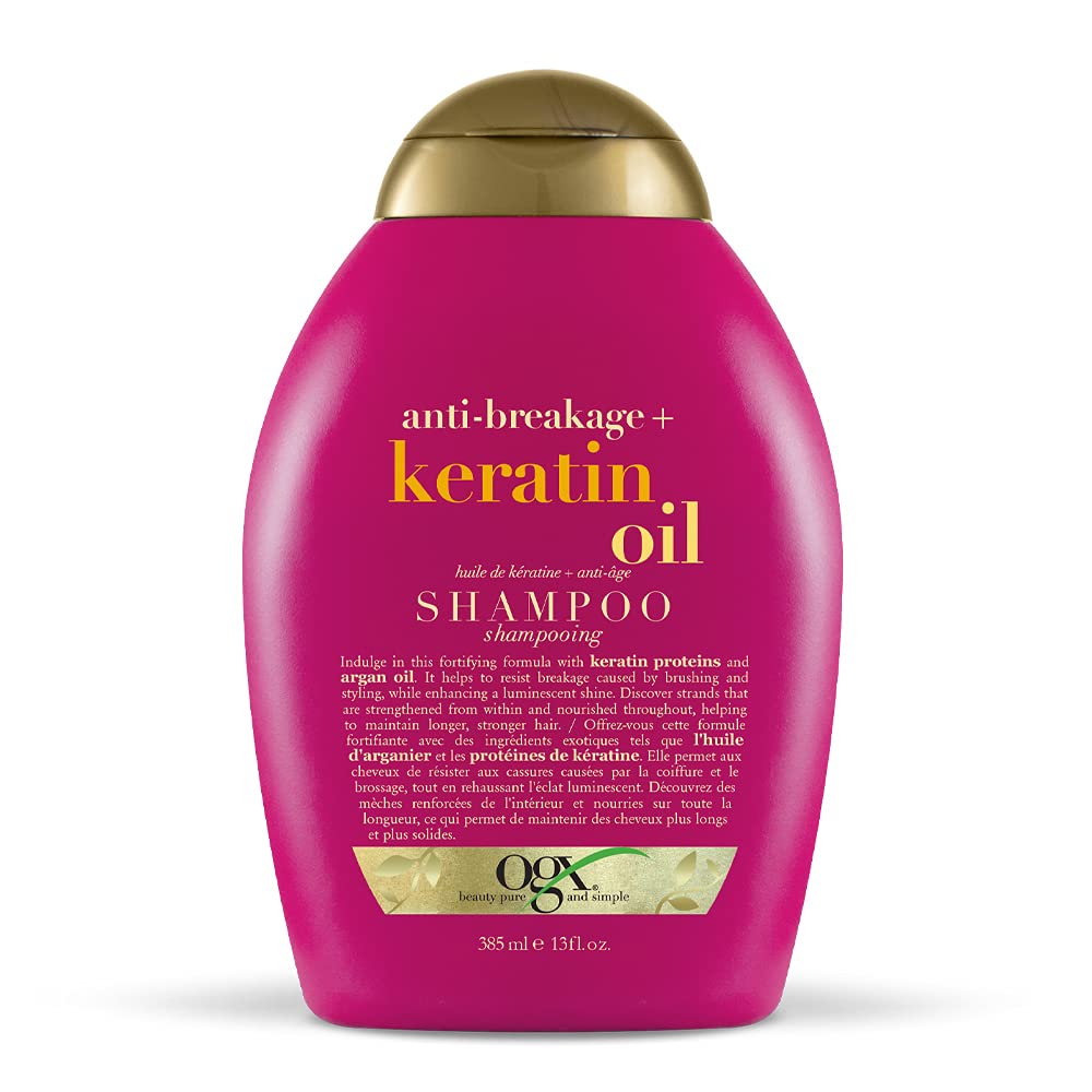 OGX Anti Breakage Keratin Oil Shampoo 13 Oz Each, 4 Pack