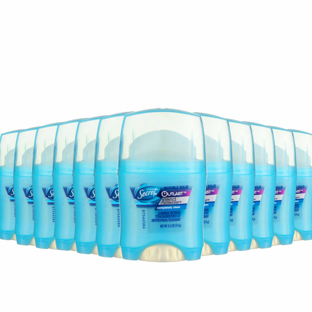 Secret Outlast, Invisible Solid antiperspirant & deodorant, Completely Clean Travel Size- 0.5 Oz -  24 Pack