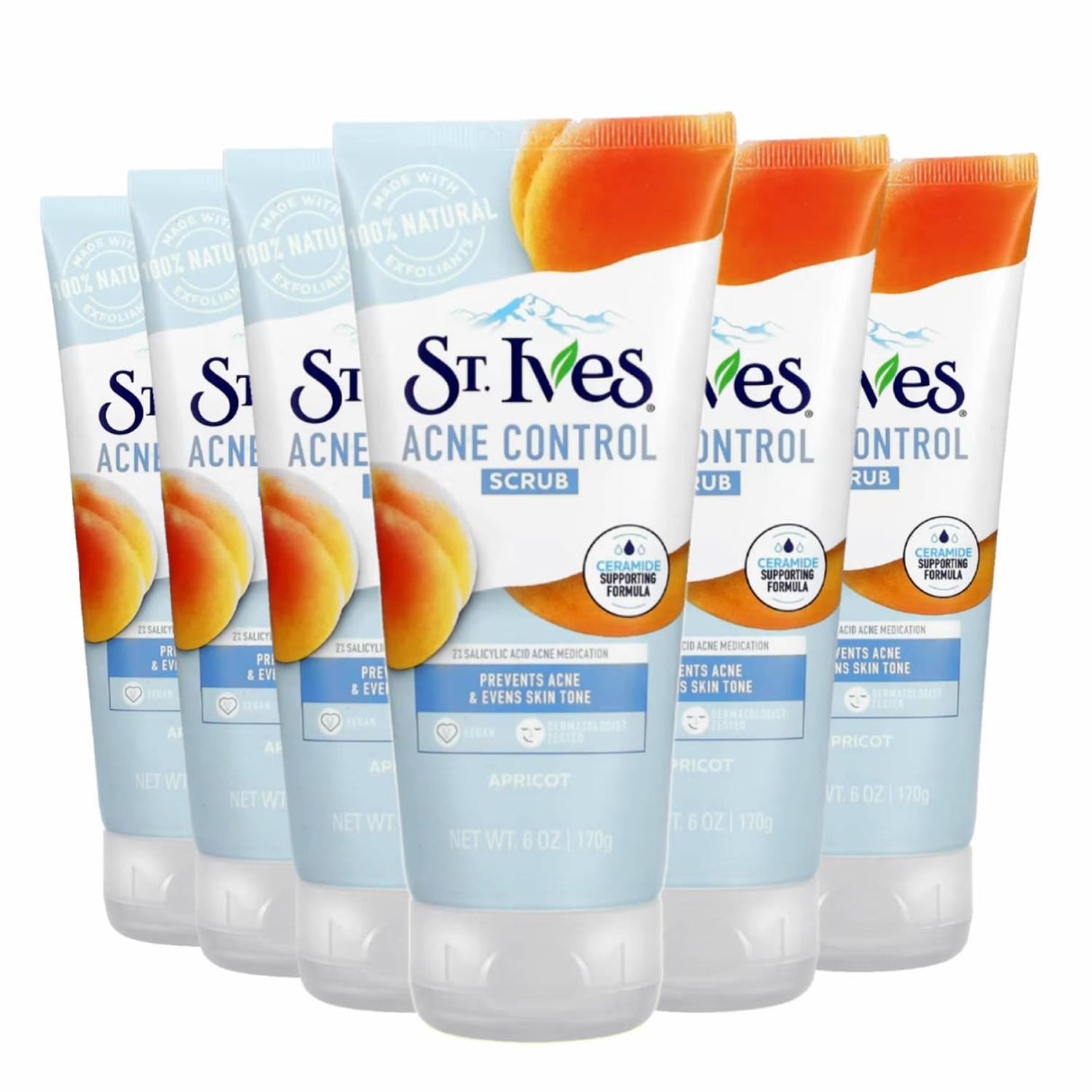 St. Ives Acne Control Apricot Face Scrub - 6 Oz - 6 Pack