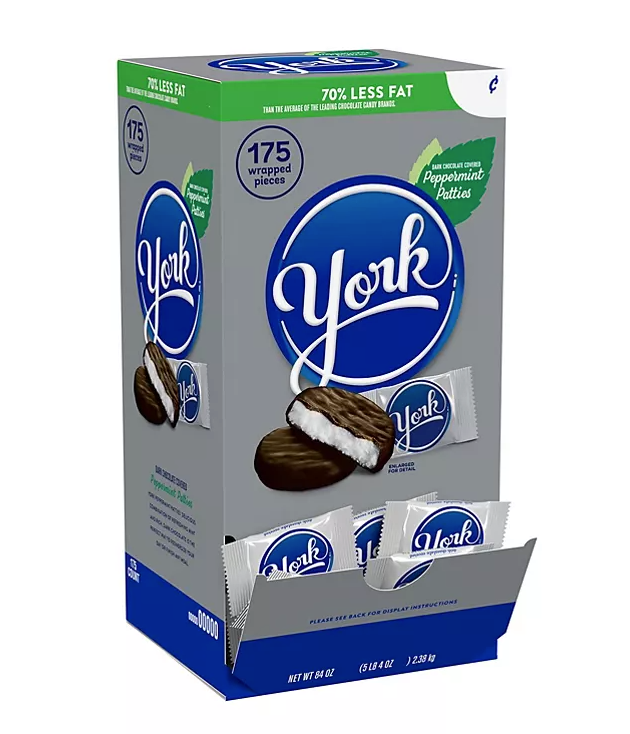 York Snack Size Dark Chocolate Peppermint Patties, 84 Oz - 175 Pack