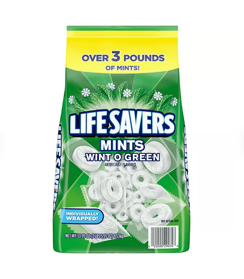 Life Savers Wint-O-Green Breath Mints Bulk Hard Candy, Party Size (53.95 oz.)